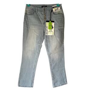 NWT! d. Jeans Light Wash Button Fly High Waist Straight Leg Jean Size 4